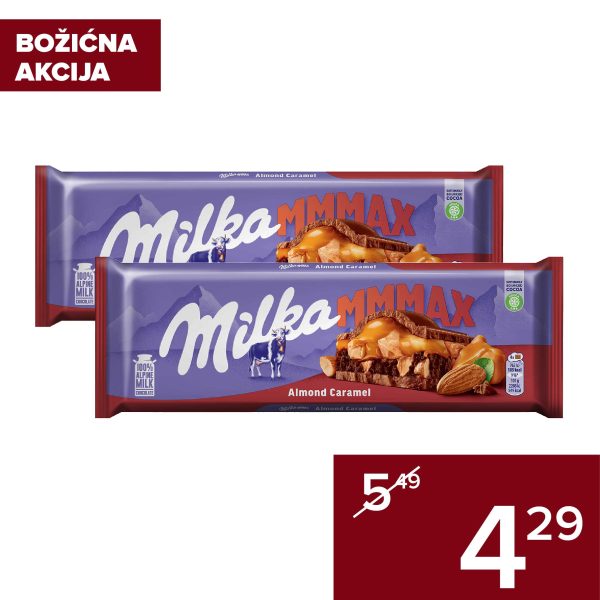 Milka čokolada badem karamela 300g